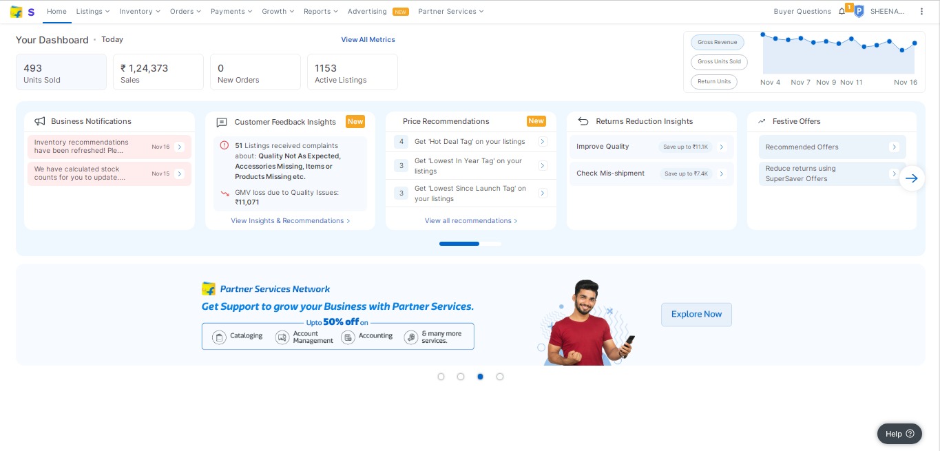 Flipkart Seller Account Creation Service